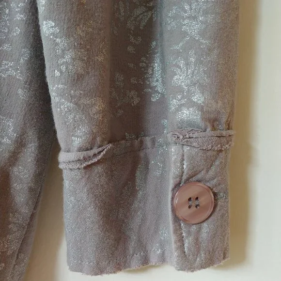 🚫SOLD🚫 Willi Smith Cotton jacket button down size Small Grey Antique Silver - Picture 5 of 12